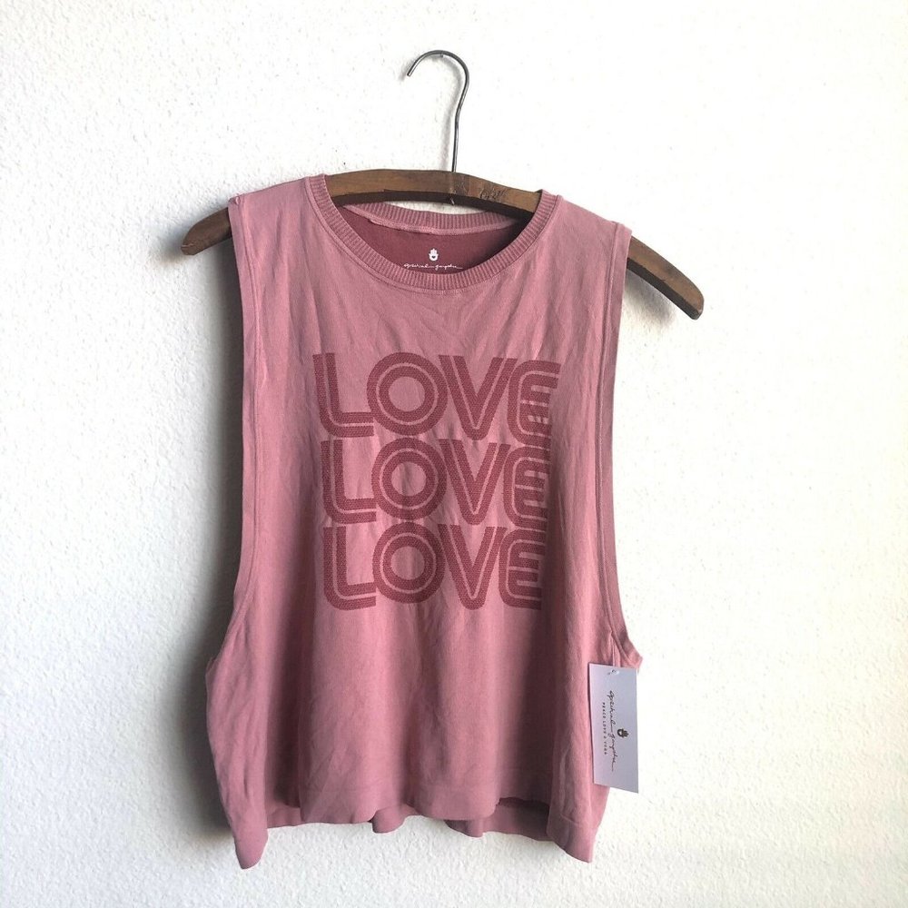 Spiritual Gangster Active Flow Top LOVE LOVE LOVE - Picture 2 of 6